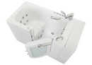 Ella Capri 30"x52" Acrylic Hydro Massage with Independent Foot Massage and Heated Seat Walk In Bathtub Right Outward Swing Door 2 Piece Fast Fill Faucet 2" Dual Drain