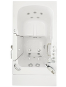 Ella Capri 30"x52" Acrylic Hydro Massage with Independent Foot Massage and Heated Seat Walk In Bathtub Right Outward Swing Door 2 Piece Fast Fill Faucet 2" Dual Drain