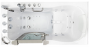 Ella Deluxe 30"x55" Acrylic Air and Hydro Massage and Heated Seat Walk-In Bathtub with Left Inward Swing Door 5 Piece Fast Fill Faucet 2" Dual Drain