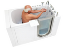 Ella Deluxe 30"x55" Acrylic Air and Hydro Massage and Heated Seat Walk-In Bathtub with Right Inward Swing Door 5 Piece Fast Fill Faucet 2" Dual Drain