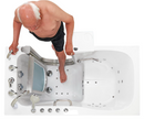 Ella Deluxe 30"x55" Acrylic Air and Hydro Massage and Heated Seat Walk-In Bathtub with Right Inward Swing Door 5 Piece Fast Fill Faucet 2" Dual Drain