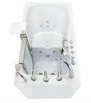 Ella Deluxe 30"x55" Acrylic Air and Hydro Massage and Heated Seat Walk-In Bathtub with Right Inward Swing Door 5 Piece Fast Fill Faucet 2" Dual Drain