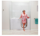 Ella Elite Acrylic Hydro Massage with Independent Foot Massage and Heated Seat Walk-In Bathtub with Right Inward Swing Door 5 Piece Fast Fill Faucet, 2" Dual Drain