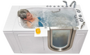 Ella Elite Acrylic Hydro Massage with Independent Foot Massage and Heated Seat Walk-In Bathtub with Right Inward Swing Door 5 Piece Fast Fill Faucet, 2" Dual Drain
