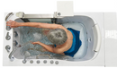 Ella Elite Acrylic Hydro Massage with Independent Foot Massage and Heated Seat Walk-In Bathtub with Right Inward Swing Door 5 Piece Fast Fill Faucet, 2" Dual Drain