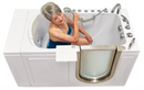 Ella Elite Acrylic Hydro Massage with Independent Foot Massage and Heated Seat Walk-In Bathtub with Right Inward Swing Door 5 Piece Fast Fill Faucet, 2" Dual Drain