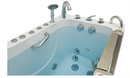 Ella Elite Acrylic Hydro Massage with Independent Foot Massage and Heated Seat Walk-In Bathtub with Right Inward Swing Door 5 Piece Fast Fill Faucet, 2" Dual Drain