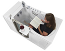 Ella Elite Acrylic Hydro Massage with Independent Foot Massage and Heated Seat Walk-In Bathtub with Left Inward Swing Door 5 Piece Fast Fill Faucet 2" Dual Drain