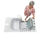 Ella Elite Acrylic Hydro Massage with Independent Foot Massage and Heated Seat Walk-In Bathtub with Left Inward Swing Door 5 Piece Fast Fill Faucet 2" Dual Drain