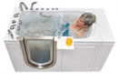 Ella Elite Acrylic Hydro Massage with Independent Foot Massage and Heated Seat Walk-In Bathtub with Left Inward Swing Door 5 Piece Fast Fill Faucet 2" Dual Drain