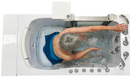 Ella Elite Acrylic Hydro Massage with Independent Foot Massage and Heated Seat Walk-In Bathtub with Left Inward Swing Door 5 Piece Fast Fill Faucet 2" Dual Drain