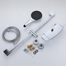 Waterfall Bathtub Faucet Wall Mount with 24″ Slider and Hand Held Shower Chrome