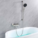 Waterfall Bathtub Faucet Wall Mount with 24″ Slider and Hand Held Shower Chrome