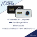 Steam Planet Superior Encore 9kw Self-Draining Steam Bath Generator Kit with Horizontal Digital Keypad in White and a Drip Pan