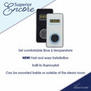 Steam Planet Superior Encore 9kw Self-Draining Steam Bath Generator Kit with Vertical Digital Keypad in White and a Drip Pan
