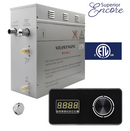 Steam Planet Superior Encore 6kw Self-Draining Steam Bath Generator with Horizontal Digital Keypad in Black