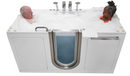 Ella Escape 36"x72" Two Seat Walk in Bathtub Air + Hydro + Independent Foot Massage 2x2 Piece Faucets Dual 2" Drains