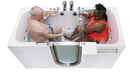 Ella Escape 36"x72" Two Seat Walk in Bathtub Air + Hydro + Independent Foot Massage 2x2 Piece Faucets Dual 2" Drains Heated Seats