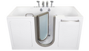 Ella Escape 36"x72" Two Seat Walk in Bathtub Air + Hydro + Independent Foot Massage 2x2 Piece Faucets Dual 2" Drains