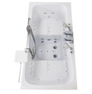 Ella Escape 36"x72" Two Seat Walk in Bathtub Air + Hydro + Independent Foot Massage 2x2 Piece Faucets Dual 2" Drains Heated Seats