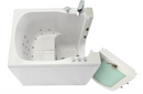 Ella Front Entry 32"x40" Acrylic Air and Hydro Massage Walk-In Bathtub with Left Outward Swing Door 2 Piece Fast Fill Faucet 2" Drain