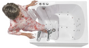 Ella Front Entry 32"x40" Acrylic Air and Hydro Massage and Heated Seat Walk-In Bathtub with Left Outward Swing Door 2 Piece Fast Fill Faucet 2" Drain
