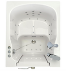 Ella Front Entry 32"x40" Acrylic Air and Hydro Massage and Heated Seat Walk-In Bathtub with Left Outward Swing Door 2 Piece Fast Fill Faucet 2" Drain