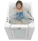 Ella Front Entry 32"x40" Acrylic Air and Hydro Massage Walk-In Bathtub with Left Outward Swing Door 2 Piece Fast Fill Faucet 2" Drain
