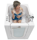Ella Front Entry 32"x40" Acrylic Air and Hydro Massage and Heated Seat Walk-In Bathtub with Left Outward Swing Door 2 Piece Fast Fill Faucet 2" Drain