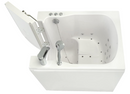 Ella Front Entry 32"x40" Acrylic Air and Hydro Massage and Heated Seat Walk-In Bathtub with Left Outward Swing Door 2 Piece Fast Fill Faucet 2" Drain