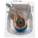 Ella Front Entry 32"x40" Acrylic Air and Hydro Massage Walk-In Bathtub with Right Outward Swing Door 2 Piece Fast Fill Faucet 2" Drain