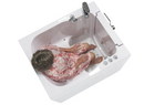 Ella Front Entry 32"x40" Acrylic Air and Hydro Massage Walk-In Bathtub with Right Outward Swing Door 2 Piece Fast Fill Faucet 2" Drain