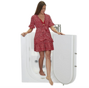 Ella Front Entry 32"x40" Acrylic Air and Hydro Massage Walk-In Bathtub with Right Outward Swing Door 2 Piece Fast Fill Faucet 2" Drain