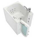 Ella Front Entry 32"x40" Acrylic Hydro Massage Walk-In Bathtub with Left Outward Swing Door 2 Piece Fast Fill Faucet 2" Drain