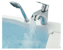 Ella Front Entry 32"x40" Acrylic Hydro Massage Walk-In Bathtub with Left Outward Swing Door Heated Seat 2 Piece Fast Fill Faucet 2" Drain