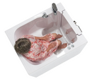 Ella Front Entry 32"x40" Acrylic Hydro Massage Walk-In Bathtub with Left Outward Swing Door Heated Seat 2 Piece Fast Fill Faucet 2" Drain
