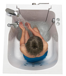 Ella Front Entry 32"x40" Acrylic Hydro Massage Walk-In Bathtub with Left Outward Swing Door Heated Seat 2 Piece Fast Fill Faucet 2" Drain