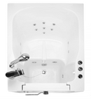 Ella Front Entry Acrylic Hydro Massage and Microbubble Walk-In Bathtub with Left Outward Swing Door 2 Piece Fast Fill Faucet 2" Drain White 32" x 40" x 39"