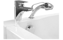 Ella Front Entry Acrylic Hydro Massage and Microbubble Walk-In Bathtub with Left Outward Swing Door 2 Piece Fast Fill Faucet 2" Drain White 32" x 40" x 39"
