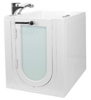 Ella Front Entry Acrylic Hydro Massage and Microbubble Walk-In Bathtub with Left Outward Swing Door 2 Piece Fast Fill Faucet 2" Drain White 32" x 40" x 39"