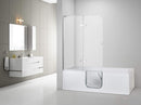 Ella Laydown 32x72 Air Massage Walk In Bathtub Left Drain Bi-Fold Shower Screen