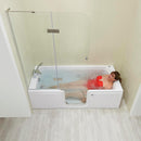 Ella Laydown 32x72 Hydro Massage Walk In Bathtub Left Drain 2 Piece Fast Fill Faucet Bi-Fold Shower Screen