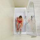 Ella Laydown 32x72 Air Massage Walk In Bathtub Left Drain 2 Piece Fast Fill Faucet Bi-Fold Shower Screen