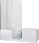 Ella Laydown 32x72 Air Massage Walk In Bathtub Left Drain Bi-Fold Shower Screen