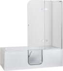 Ella Laydown 32x72 Air Massage Walk In Bathtub Right Drain Bi-Fold Shower Screen