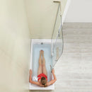 Ella Laydown 32x72 Air Massage Walk In Bathtub Right Drain Bi-Fold Shower Screen