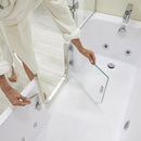 Ella Laydown 32x72 Hydro Massage Walk In Bathtub Left Drain 2 Piece Fast Fill Faucet Bi-Fold Shower Screen