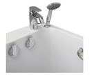 Ella Lounger 27"x60" Acrylic Soaking Walk-In-Bathtub Left Outward Swing Door Heated Seat 2 Piece Fast Fill Faucet 2" Dual Drain