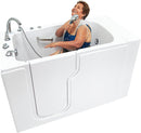 Ella Standard Acrylic Hydro Massage Walk in Tub 30"x52" Left Inward Swing Door 5 Piece Fast Fill Faucet with Heated Seat and Backrest