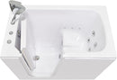 Ella Standard Acrylic Hydro Massage Walk in Tub 30"x52" Left Inward Swing Door 5 Piece Fast Fill Faucet with Heated Seat and Backrest
